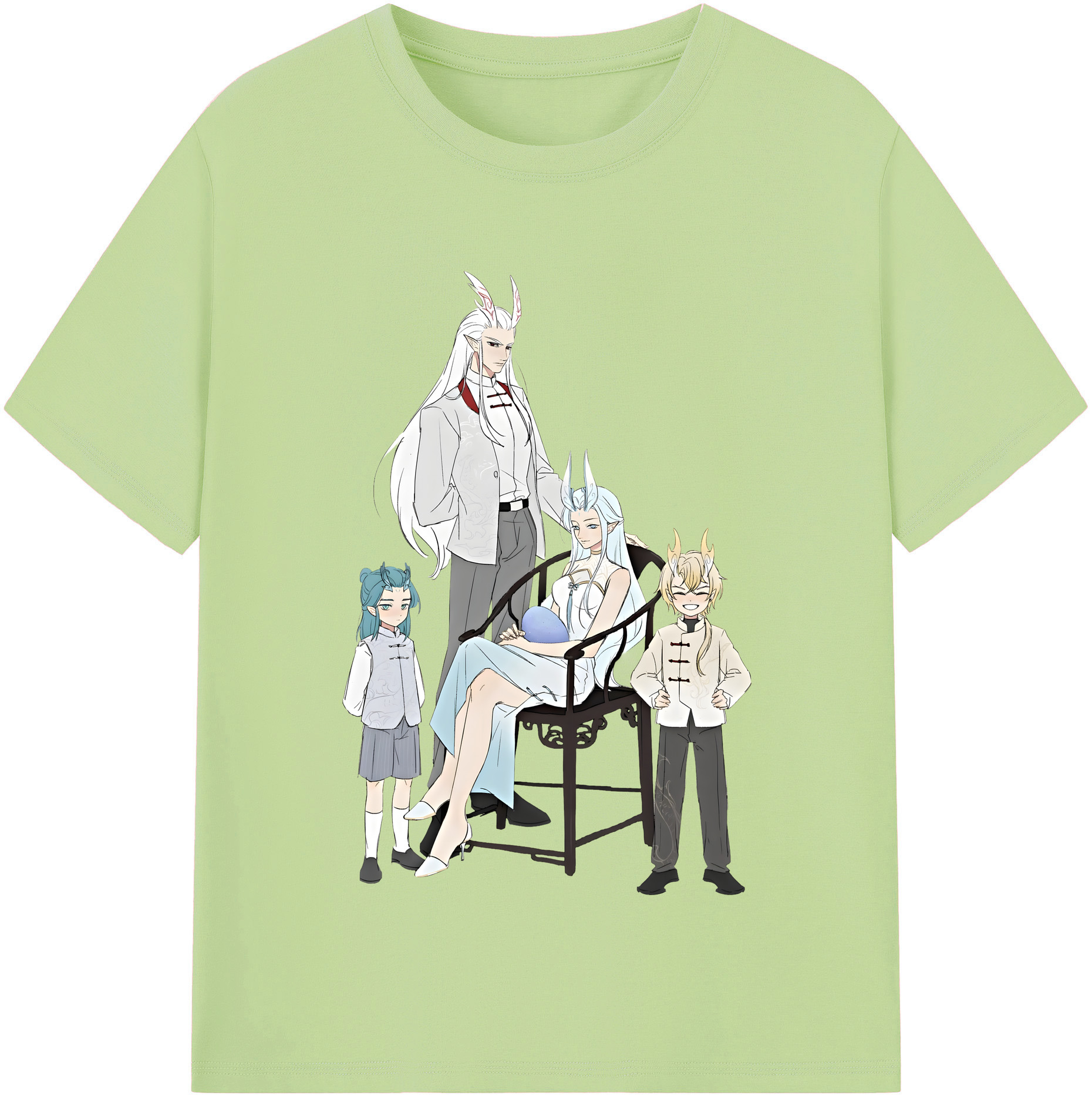 （画像用） Ne Zha 2 ナタ 魔童の大暴れ 綿100％半袖Tシャツ（フロントプリント）
